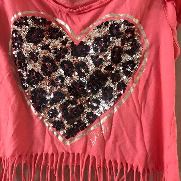 Justice Peach Summer Shirt Size 16 - Picture 9 of 12